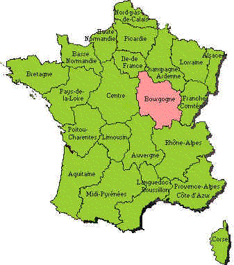 region bourgogne carte de france